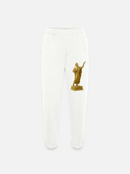 Majestic God Statue with Hope Motif - Heavyweight Jogging Pants - made by SPREAD - OFF WHITE