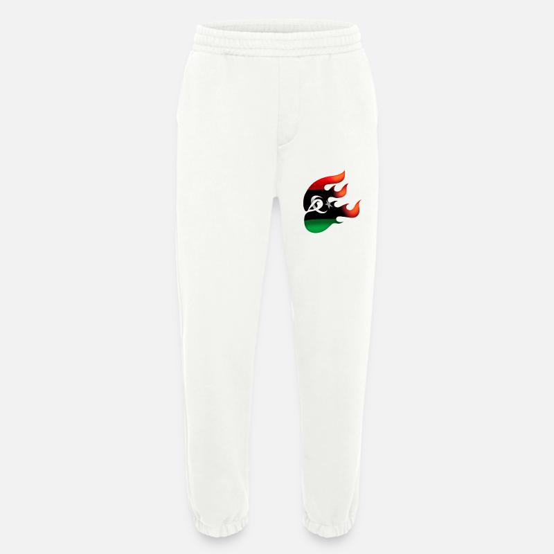 Drapeau de la Libye - Libye - Ninja - Pantalon de jogging bio épais fabriqué en UE - OFF WHITE