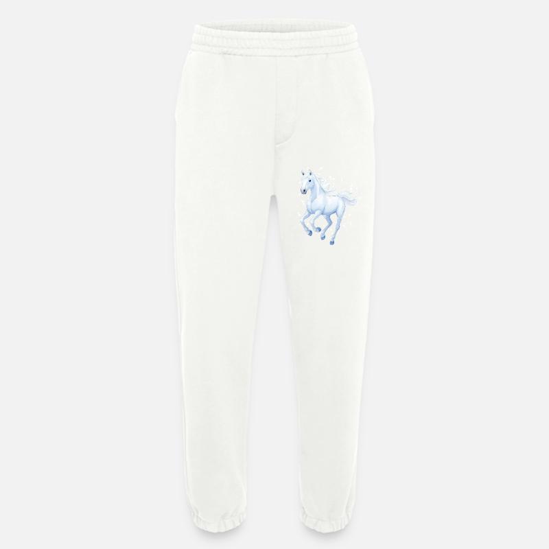Pferd mit Schneeflocken - Heavyweight Jogginghose - made by SPREAD  - OFF WHITE