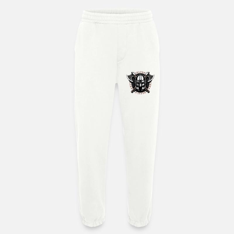 Wikinger-Krieger-Schild und Axt-Emblem - Heavyweight Jogginghose - made by SPREAD  - OFF WHITE
