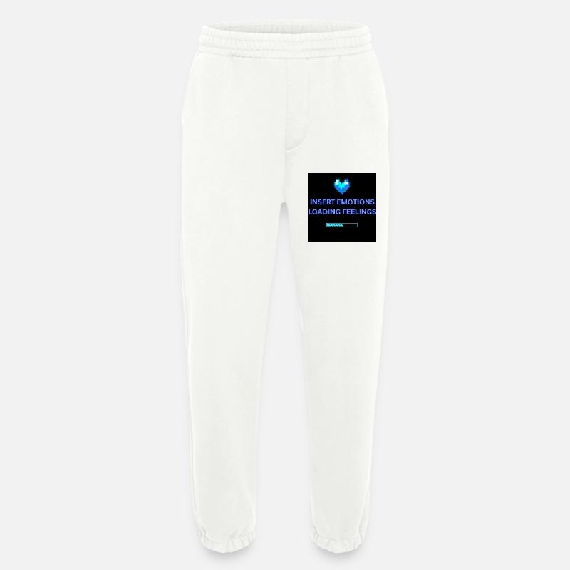 INSERT EMOTIONS LOADING FEELINGS - Heavyweight Jogging Pants - made by SPREAD  - OFF WHITE