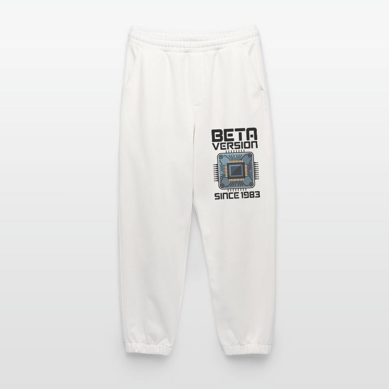 Futuristic microchip screen design Heavyweight Jogging Pants - made by SPREAD 