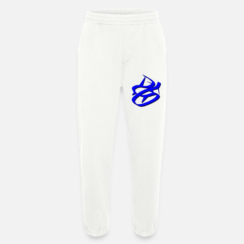 Dynamisches blaues Graffiti-Design - Heavyweight Jogginghose - made by SPREAD  - OFF WHITE