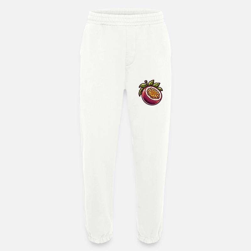 Passionate Exotic Fruit Pattern - Heavyweight Jogging Pants - made by SPREAD  - OFF WHITE