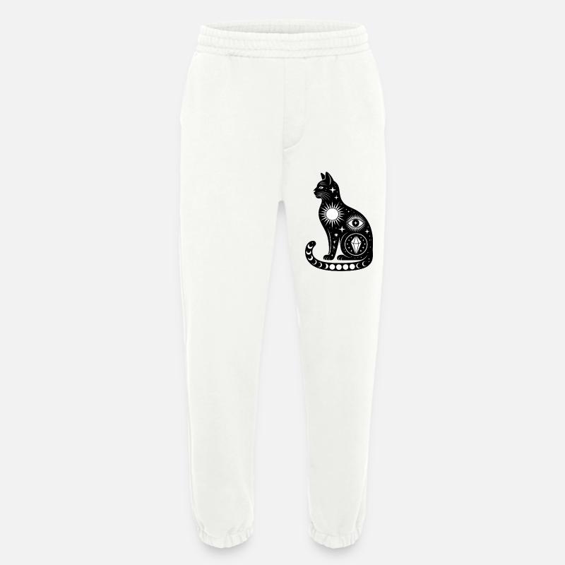 Cosmic Cat - Cool Astonomy Logo - Heavyweight Jogginghose - made by SPREAD  - OFF WHITE