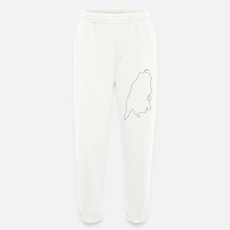 Lefkada - Pantalon de jogging bio épais fabriqué en UE - OFF WHITE
