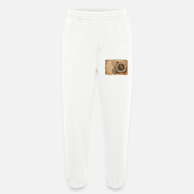 Steampunk clockwork - Heavyweight Jogging Pants - made by SPREAD  - OFF WHITE