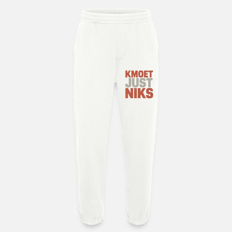 Kmoet just nothing, Dialecte anversois Chemises - Pantalon de jogging bio épais fabriqué en UE - OFF WHITE