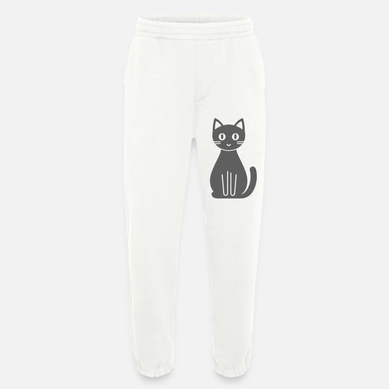 Cat Comic - Heavyweight Jogging Pants - made by SPREAD  - OFF WHITE