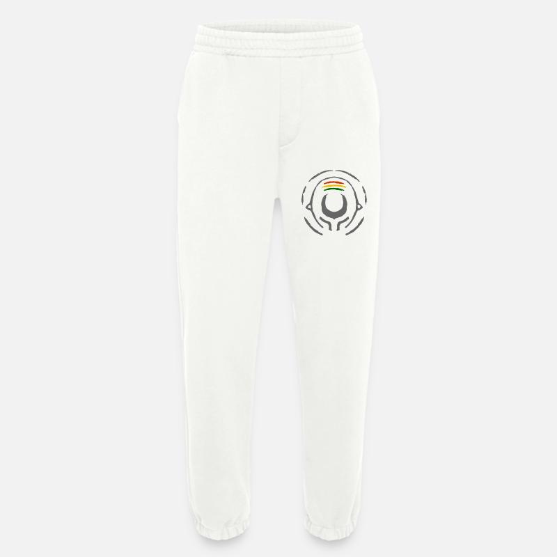 Abstract Reggae Circle Pattern - Heavyweight Jogging Pants - made by SPREAD  - OFF WHITE