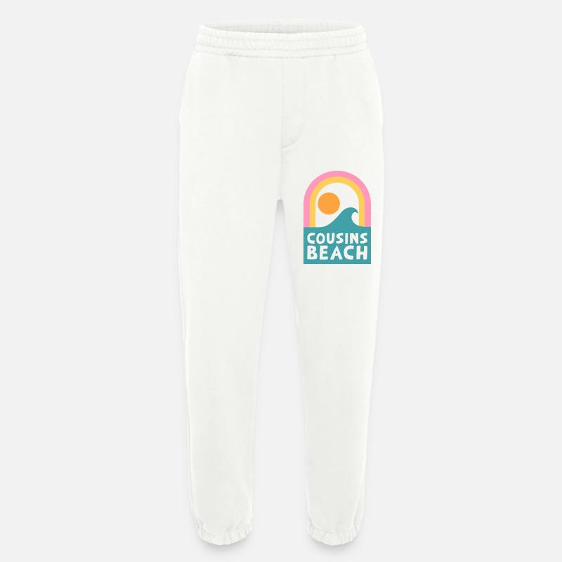 Cousins Beach – Retro Sunset Design - Heavyweight Jogginghose - made by SPREAD  - OFF WHITE
