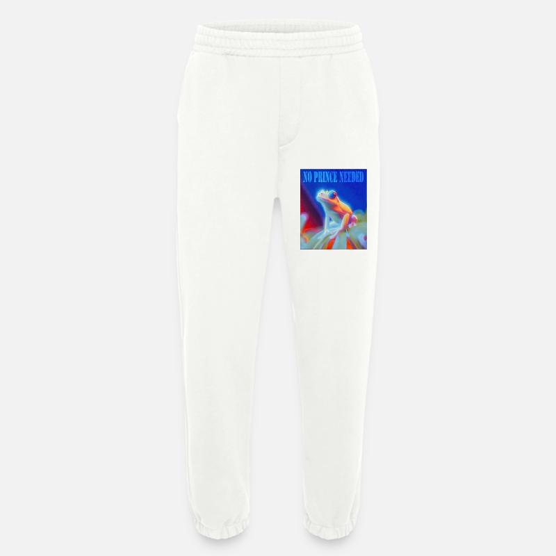 Frosch mit Krone und Spruch - Heavyweight Jogginghose - made by SPREAD  - OFF WHITE