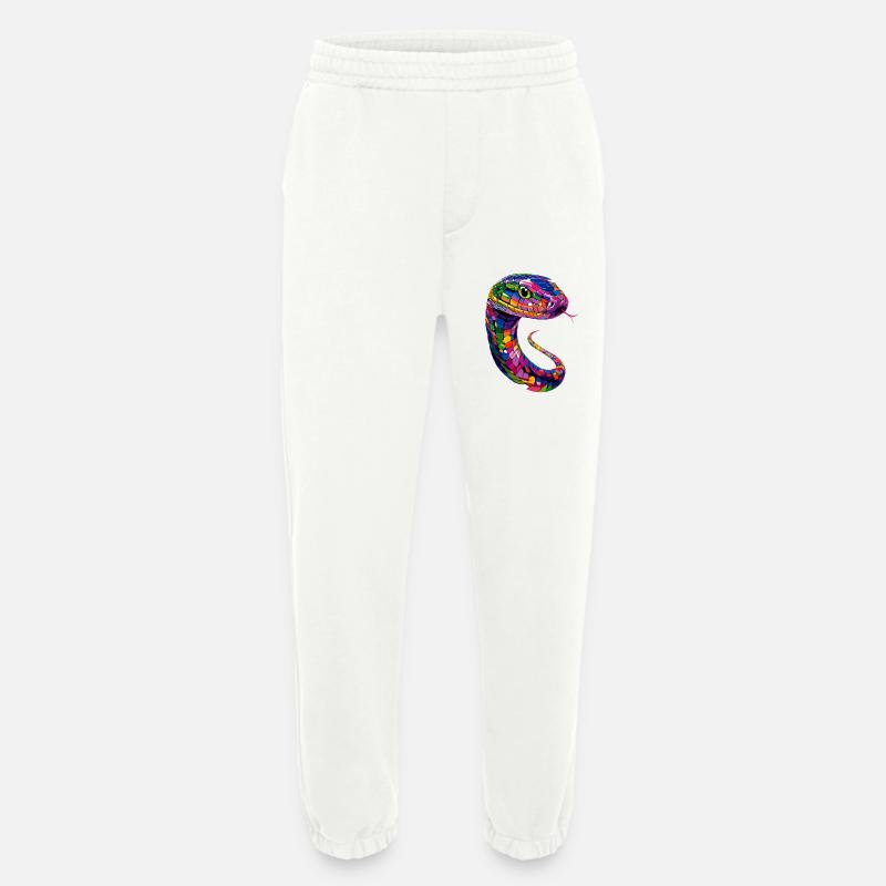 Schlange Python Kobra Klapperschlange Schlangen - Heavyweight Jogginghose - made by SPREAD  - OFF WHITE