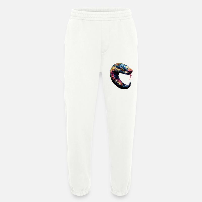 Schlange Python Kobra Klapperschlange Schlangen - Heavyweight Jogginghose - made by SPREAD  - OFF WHITE