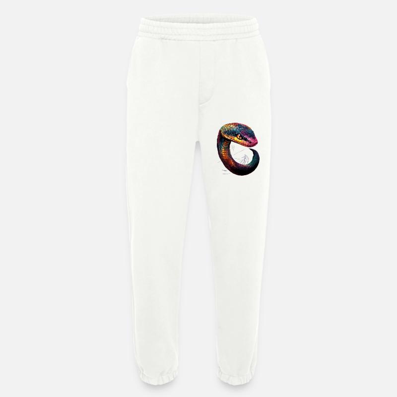 snake, python, cobra, rattlesnake, snakes - Heavyweight Jogging Pants - made by SPREAD  - OFF WHITE