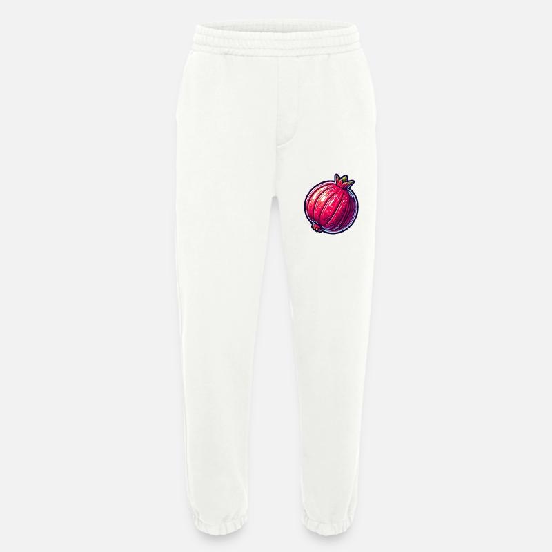 Vibrant Hyper-Realistic Pomegranate Illustration - Heavyweight Jogging Pants - made by SPREAD  - OFF WHITE