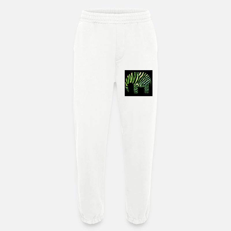 Grünes Zebra Print Abstraktes Design - Heavyweight Jogginghose - made by SPREAD  - OFF WHITE
