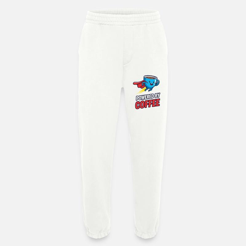 Kaffee Superheld mit Cape - Heavyweight Jogginghose - made by SPREAD  - OFF WHITE