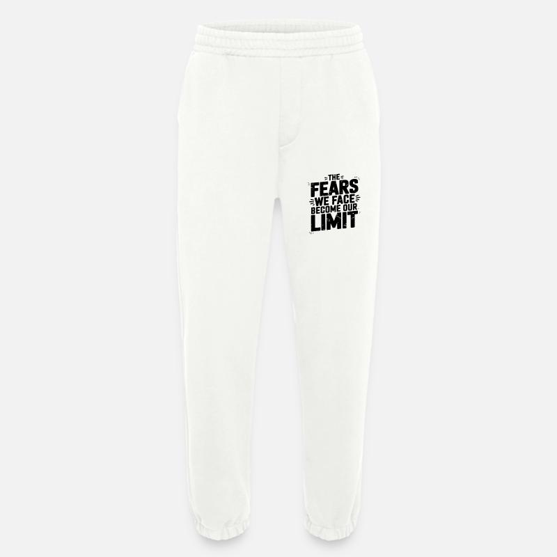 Angst wird zu unserem Limit Zitat-Design - Heavyweight Jogginghose - made by SPREAD  - OFF WHITE