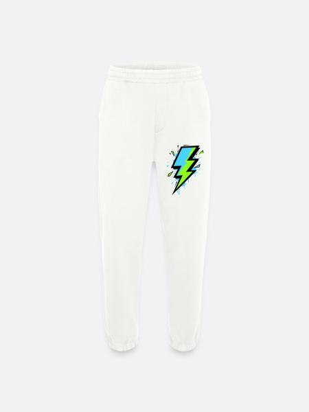 Rayon de l’électricité moderne - Pantalon de jogging bio épais fabriqué en UE - OFF WHITE