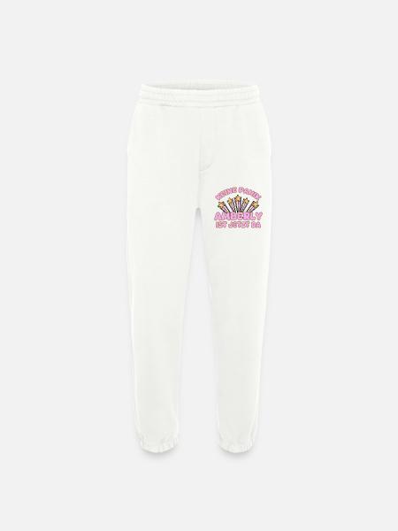 Amberly as a woman's name - Heavyweight Jogging Pants - made by SPREAD  - OFF WHITE