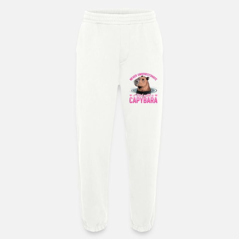 Funny Capybara - Heavyweight Jogginghose - made by SPREAD  - OFF WHITE