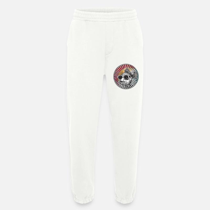 Fisch mit Sonnenbrille im Retro-Design - Heavyweight Jogginghose - made by SPREAD - OFF WHITE