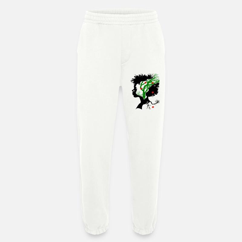 Abstrakter Baum mit Blüten - Heavyweight Jogginghose - made by SPREAD  - OFF WHITE