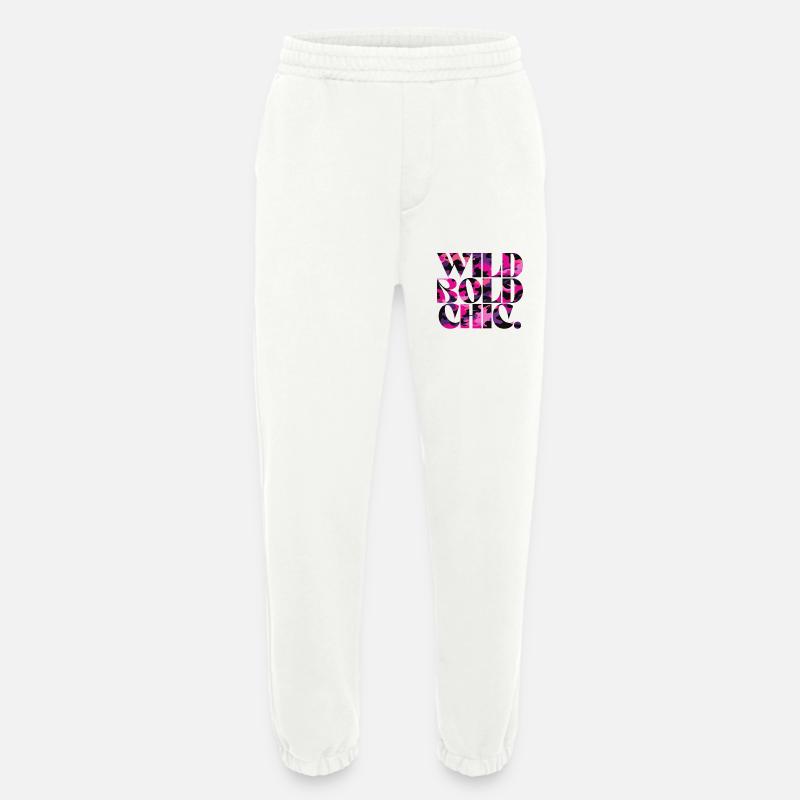 Wild Bold Chic Camo Pattern Design - Heavyweight Jogging Pants - made by SPREAD  - OFF WHITE