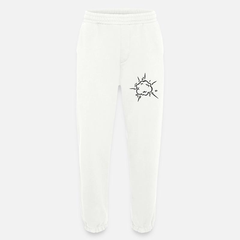 Comic Dust Cloud - Heavyweight Jogging Pants - made by SPREAD  - OFF WHITE