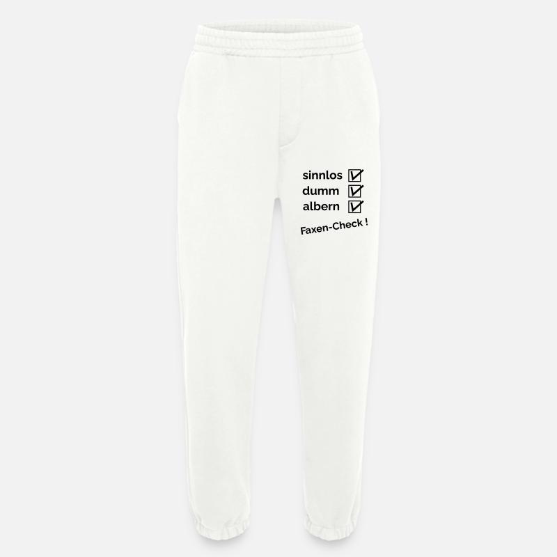 Faxen-Check - Heavyweight Jogginghose - made by SPREAD  - OFF WHITE