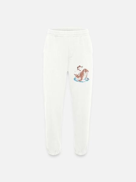 Skeleton cowboy on walrus - Heavyweight Jogging Pants - made by SPREAD - OFF WHITE