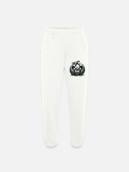 Grim Pumpkin Zombie with Green Eyes - Heavyweight Jogging Pants - made by SPREAD - OFF WHITE