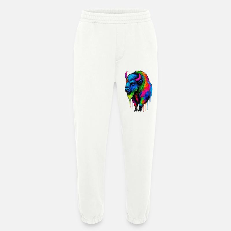 Bunter Bison Farbexplosion - Heavyweight Jogginghose - made by SPREAD  - OFF WHITE