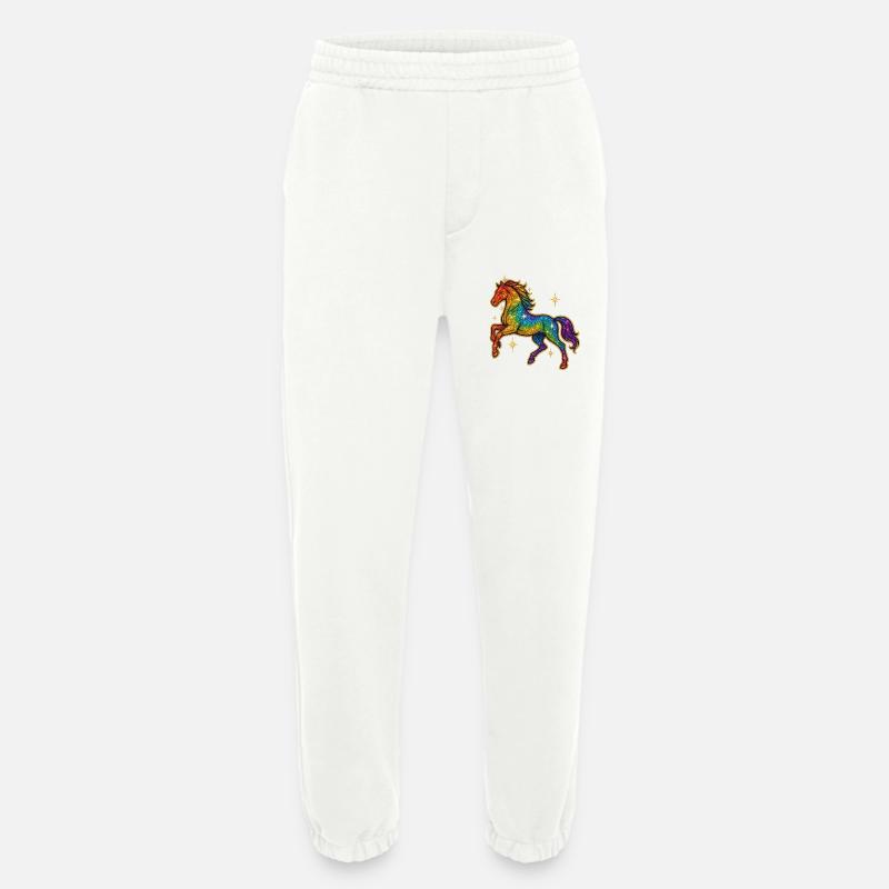 Regenbogen Pferd | Einhorn Glitzertraum - Heavyweight Jogginghose - made by SPREAD  - OFF WHITE