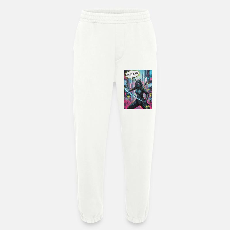 Cyber Samurai Neon Graffiti - Heavyweight Jogginghose - made by SPREAD  - OFF WHITE