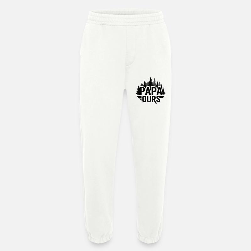 Papa Ourse Foret Silhouette - Heavyweight Jogginghose - made by SPREAD  - OFF WHITE