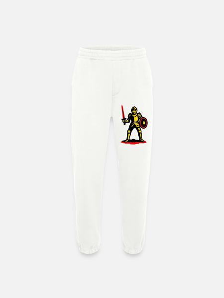 Yellow Knight with Red Sword - Heavyweight Jogging Pants - made by SPREAD  - OFF WHITE