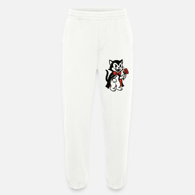 Dracula Kater mit Blumenstrauss - Heavyweight Jogginghose - made by SPREAD  - OFF WHITE