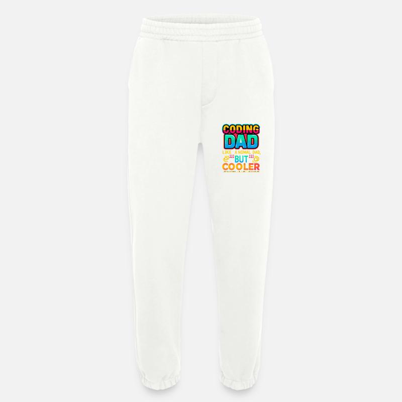 Codage Papa Cooler, Programmeur - Pantalon de jogging bio épais fabriqué en UE - OFF WHITE