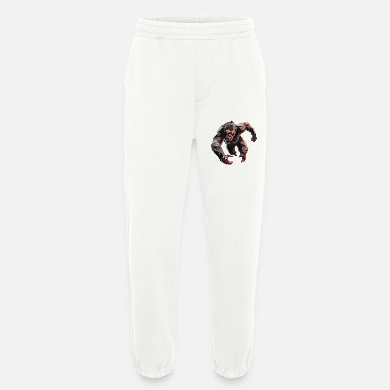 Gorilla im Low Poly Stil - Heavyweight Jogginghose - made by SPREAD  - OFF WHITE