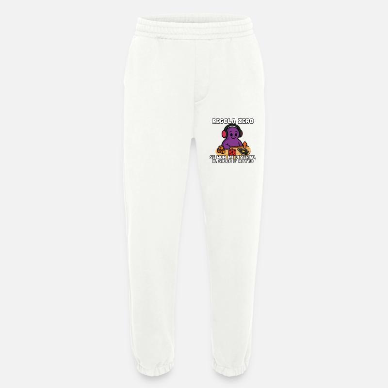 Règle zéro : S’amuser ou rompre - Pantalon de jogging bio épais fabriqué en UE - OFF WHITE