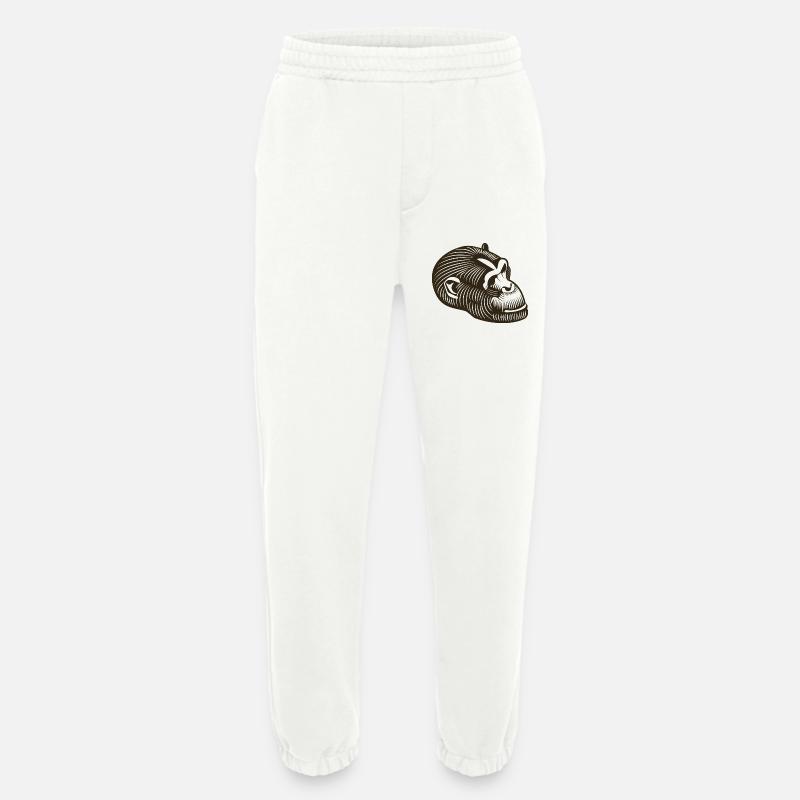 Stilisierter GORILLE-Kopf - Heavyweight Jogginghose - made by SPREAD  - OFF WHITE