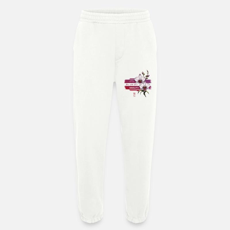 Orchideenblüte mit Anmut - Heavyweight Jogginghose - made by SPREAD  - OFF WHITE