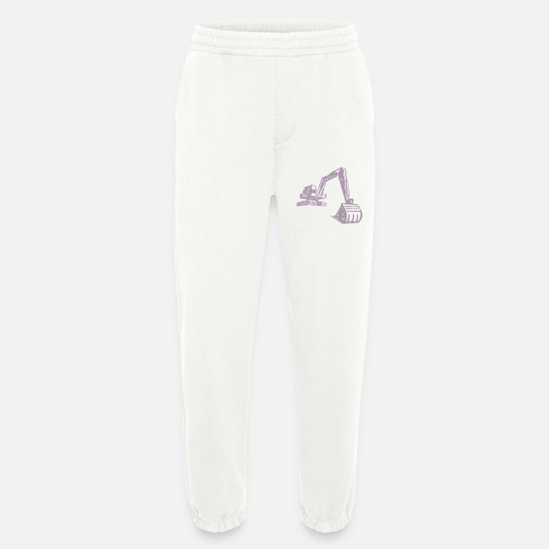 Bagger Silhouette Bauarbeiter Grunge Design - Heavyweight Jogginghose - made by SPREAD  - OFF WHITE