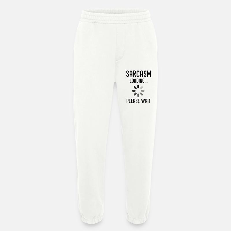 sarcasm loading, please wait - Pantalon de jogging bio épais fabriqué en UE - OFF WHITE
