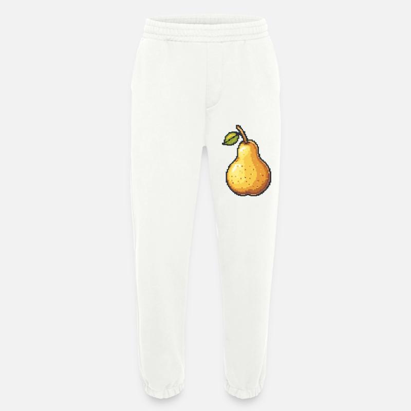 Pixel Birne Retro Pixelkunst - Heavyweight Jogginghose - made by SPREAD  - OFF WHITE
