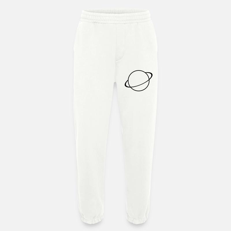 Saturn Icon – Planet Symbol - Heavyweight Jogginghose - made by SPREAD  - OFF WHITE