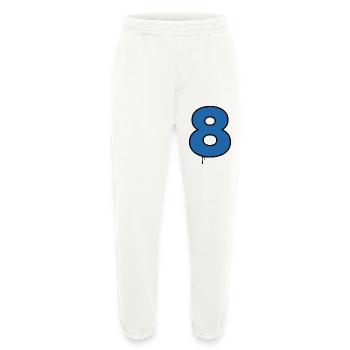 Dripping Blue Eight Design - Heavyweight Jogging Pants - made by SPREAD  - OFF WHITE - Front