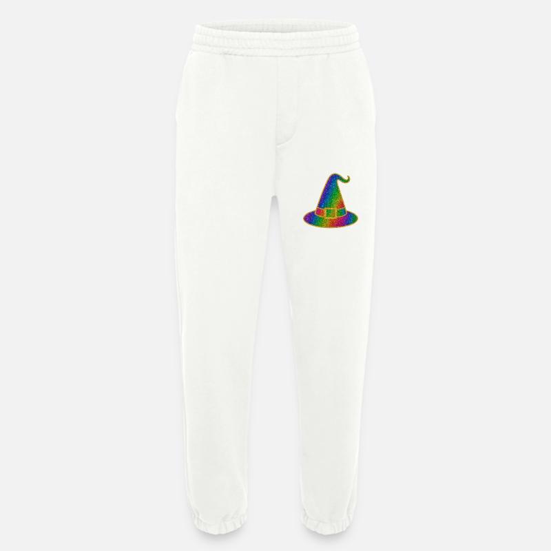 Halloween Rainbow Glitter Witch Hat - Heavyweight Jogging Pants - made by SPREAD  - OFF WHITE